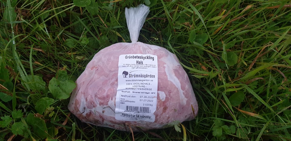 Grönbeteskyckling-hals